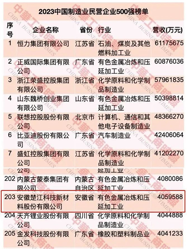 【最新】楚江新材榮登中國民營企業(yè)500強第297位 (2).jpg